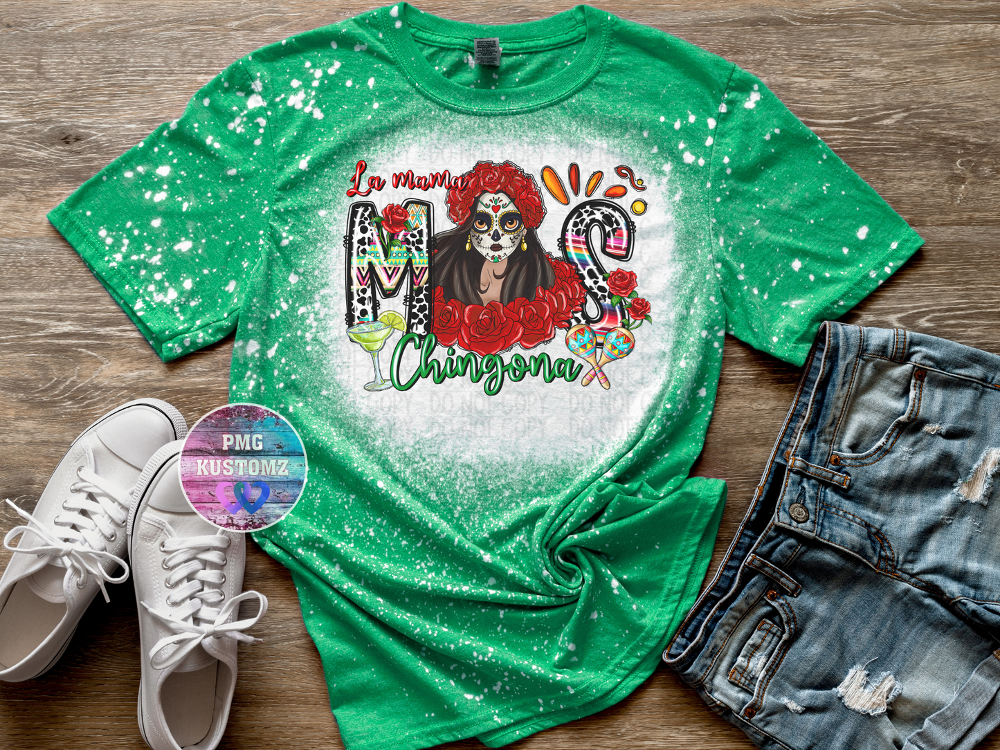 La Mama Mas Chingona Bleached Tee