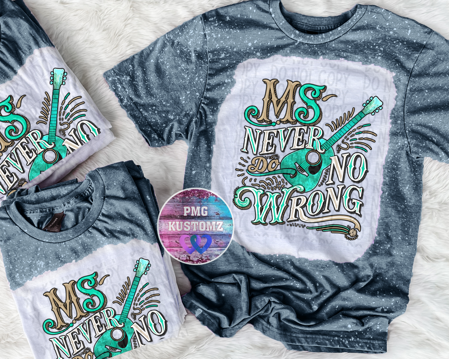 Ms Never do No Wrong Bleached Tee