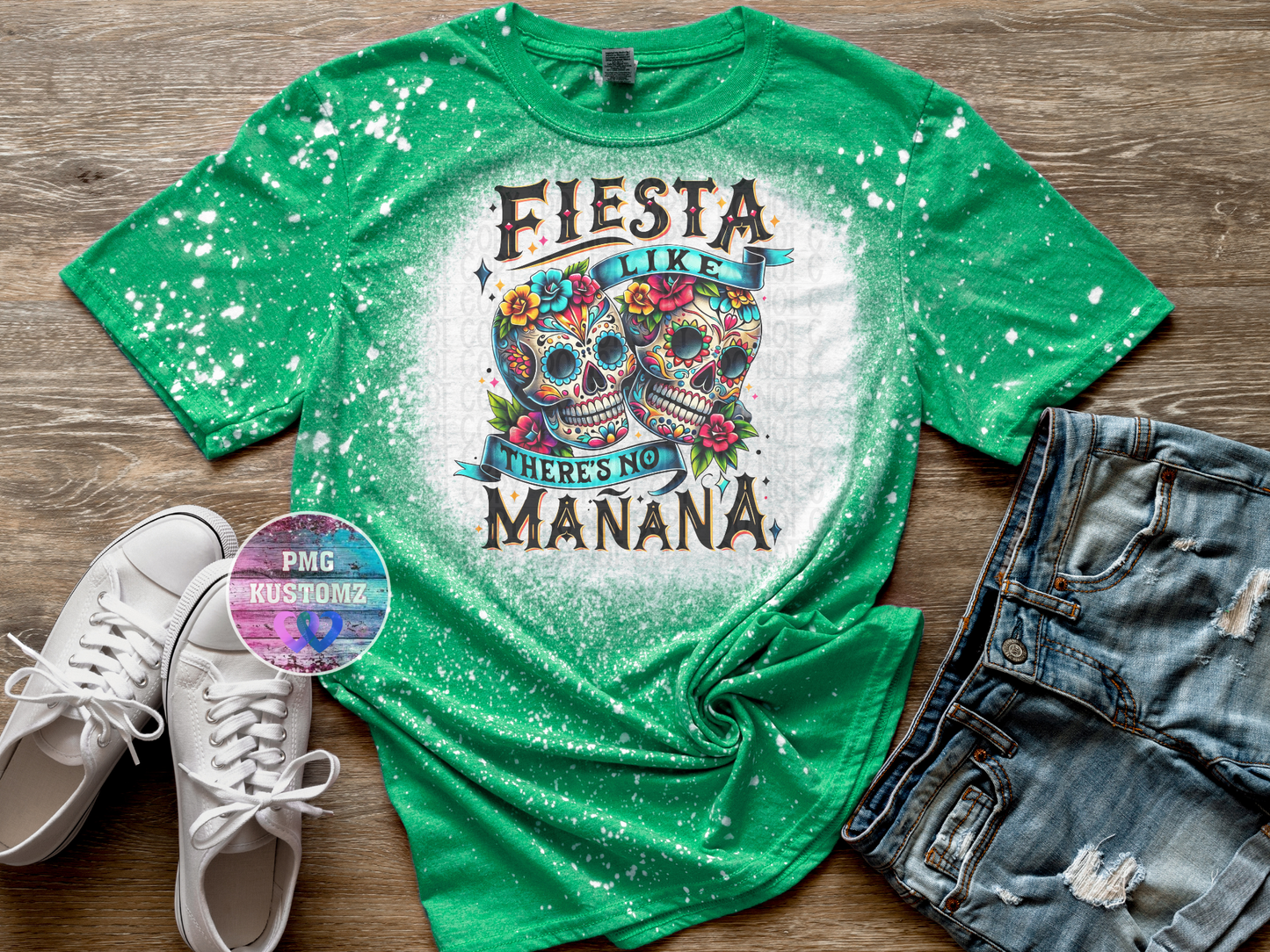 Fiesta Like There's No Mañana Bleached Tee