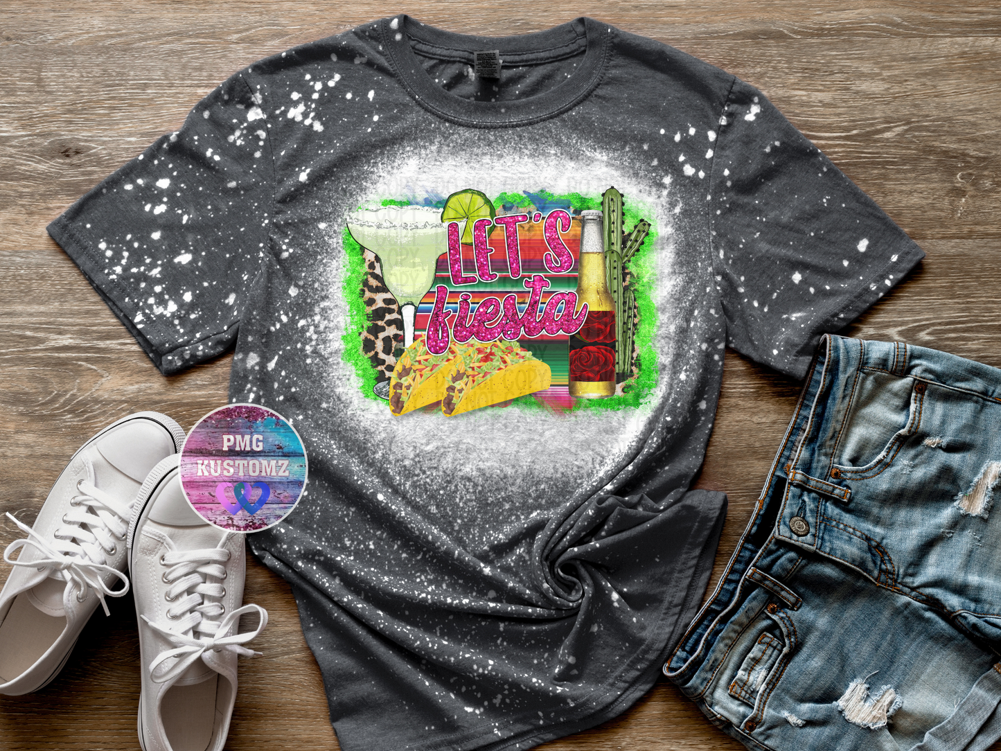 Let's Fiesta Bleached Tee