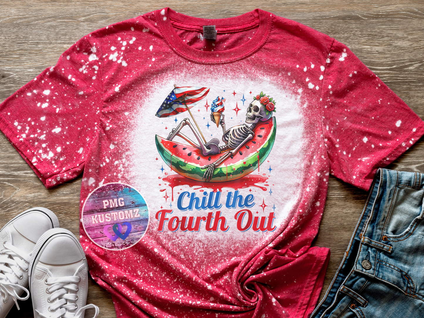 Chill the Fourth Out #2 Bleached Tee