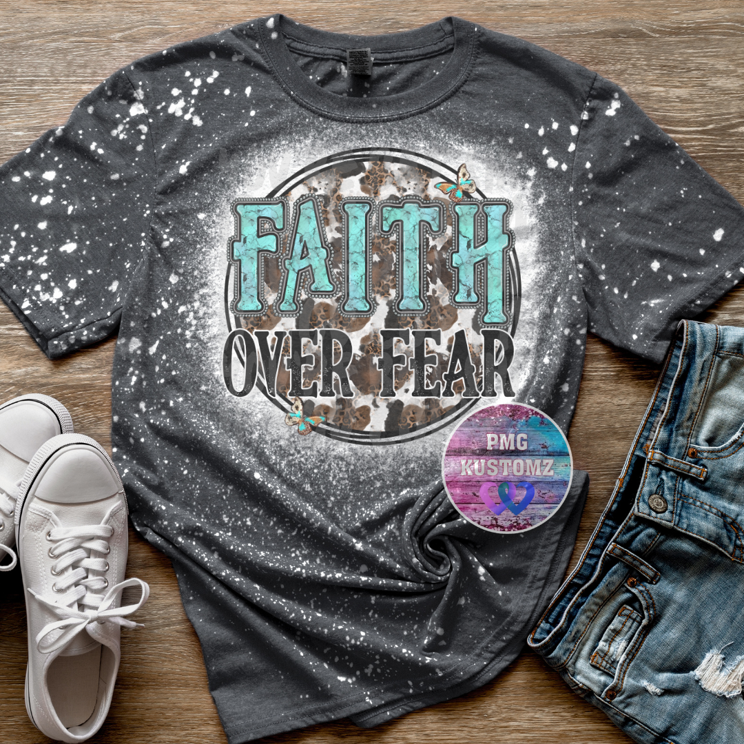 Faith over Fear Bleached Tee