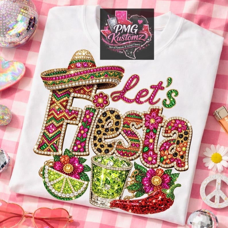 Let's Fiesta Bling Tee