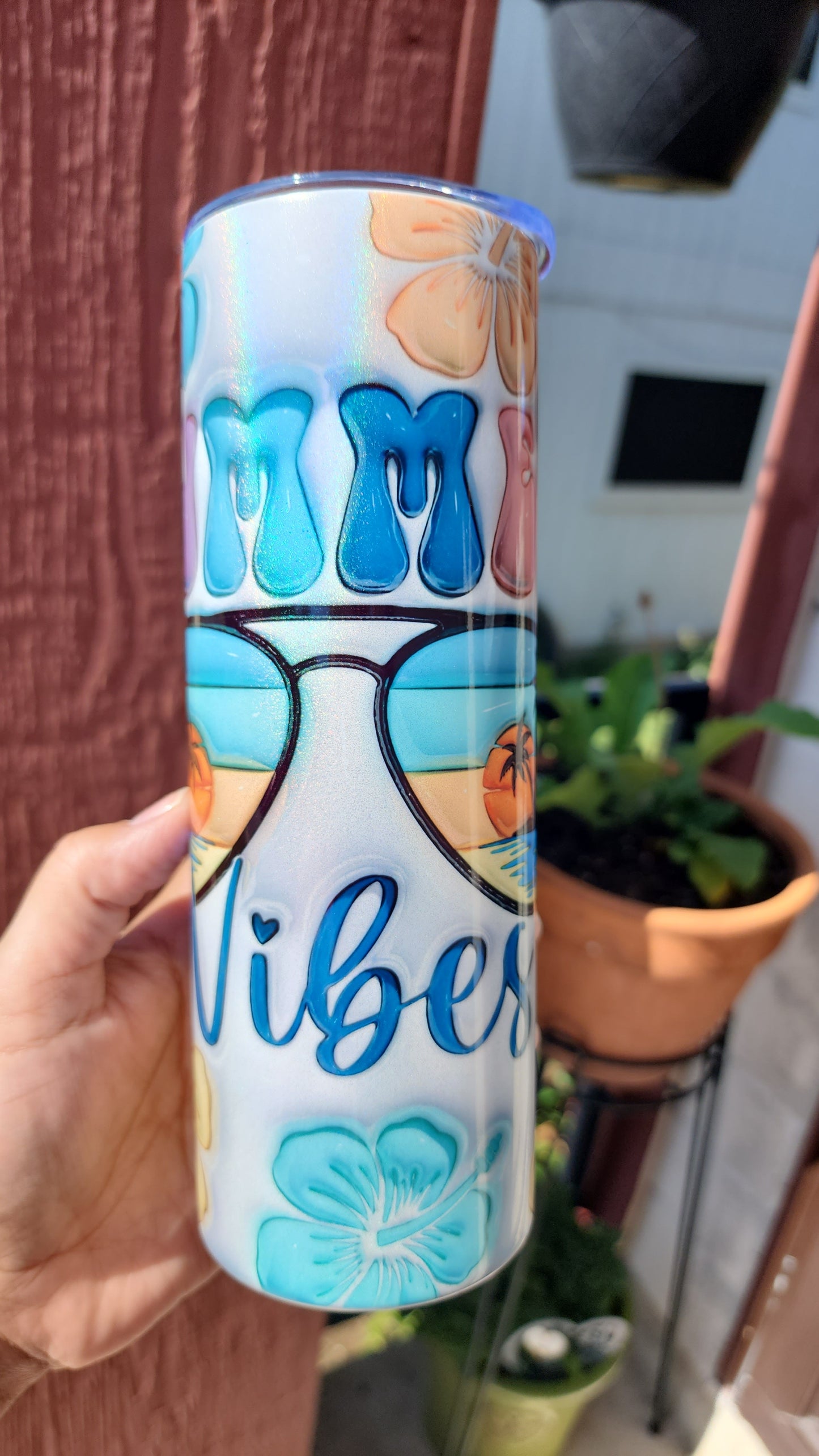 Summer Vibes 3D Inflated 20oz Tumbler