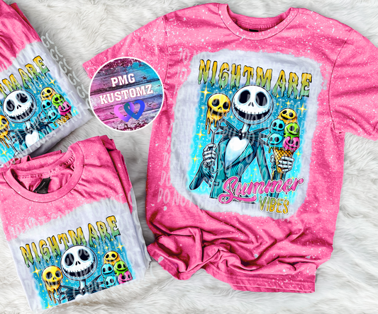 Nightmare Summer Vibes Bleached Tee