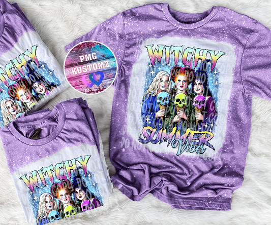 Witchy Summer Vibes Bleached Tee