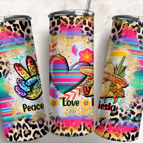 Peace, Love , Fiesta 20oz Tumbler