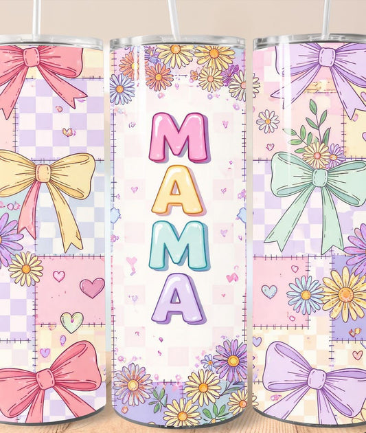 Mama Bow Pastel Tumbler