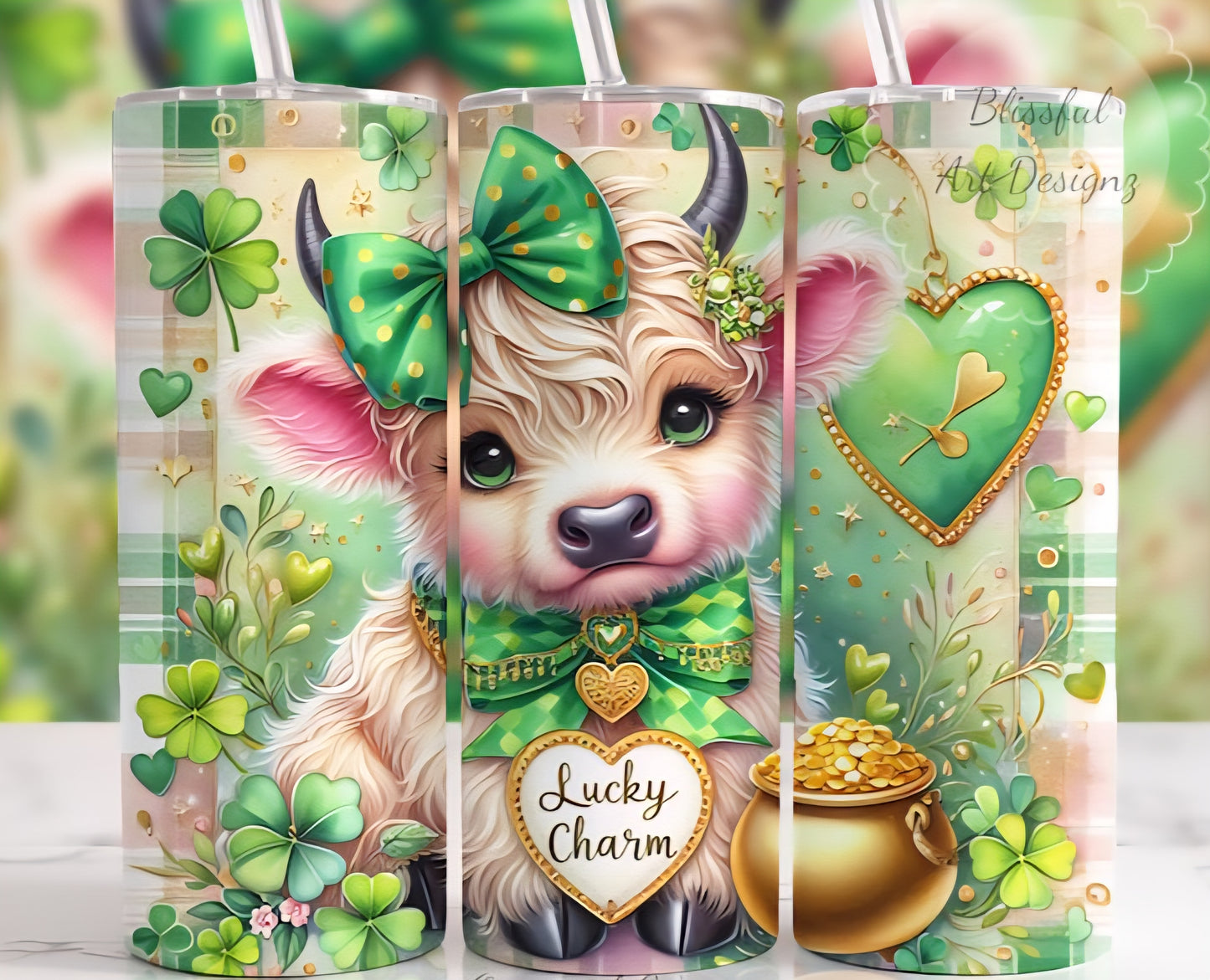 Lucky Charm Cow Tumbler